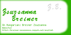 zsuzsanna breiner business card